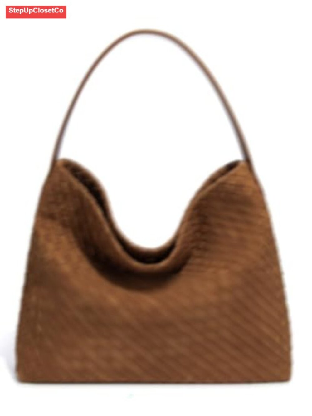 Slouchy Suede Woven Hobo Bag Women Crossbody Crescent Shoulder Satchel Tote - Picture 1 of 6